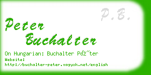 peter buchalter business card